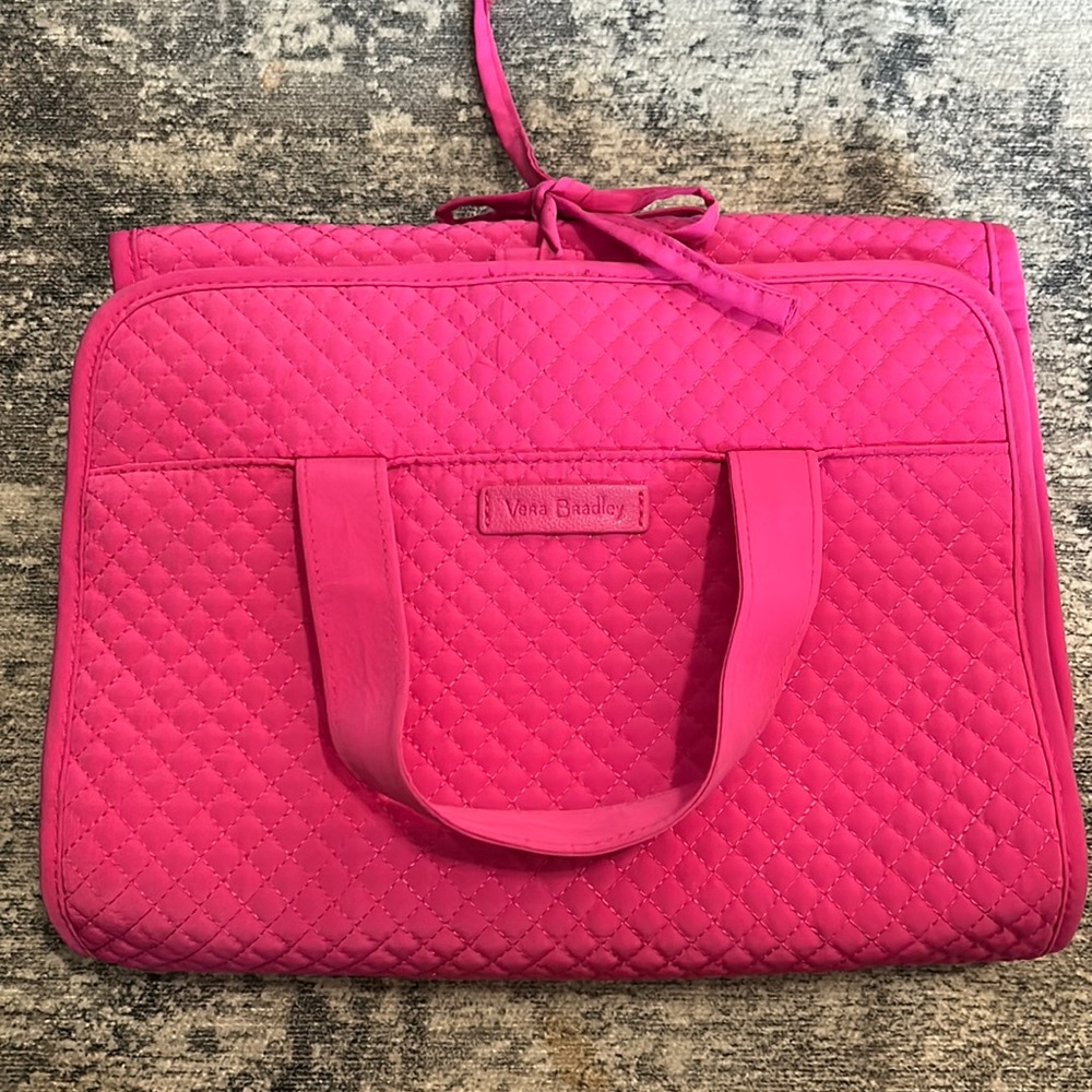 Vera Bradley Hot Pink Cosmetics Travel Case